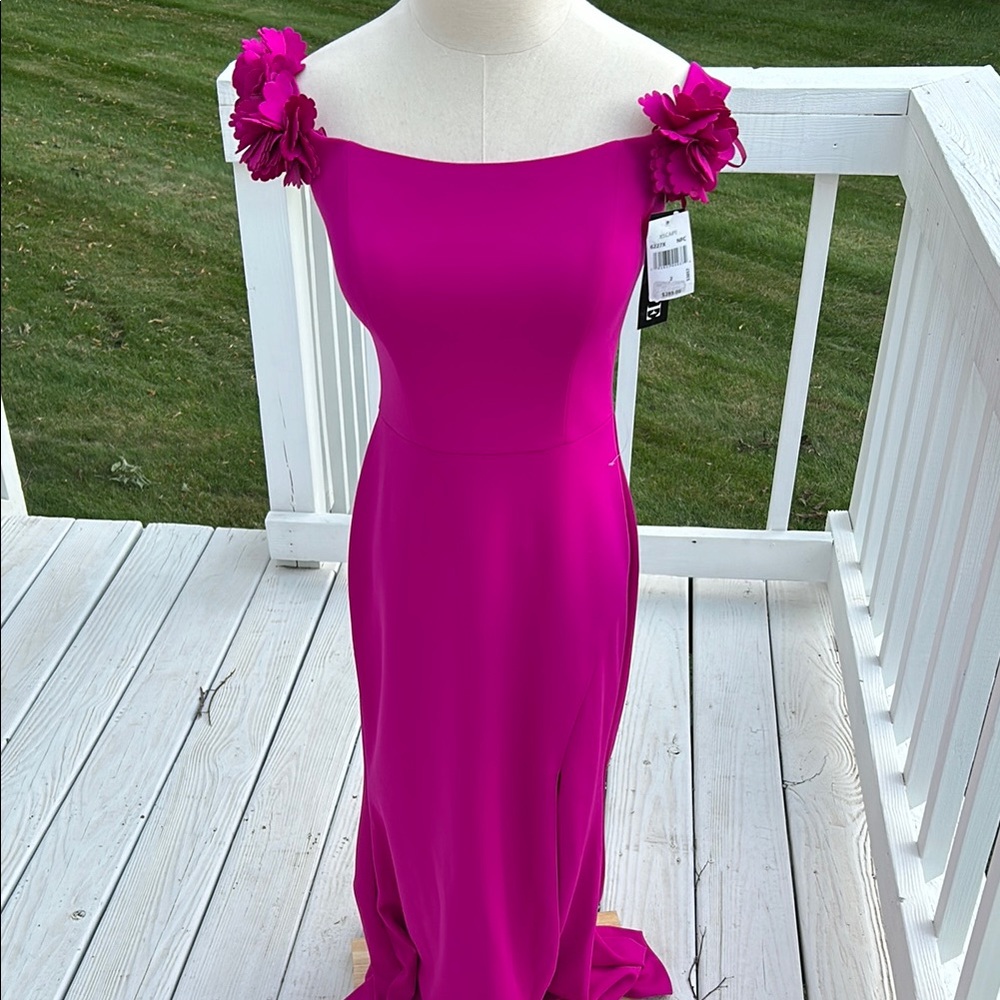 Xscape Pink Off-Shoulder Bodycon Dress for Weddings